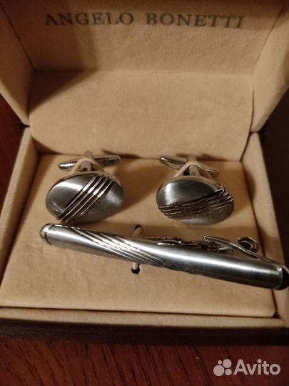 Запонки и зажим для галстука Angelo Bonetti