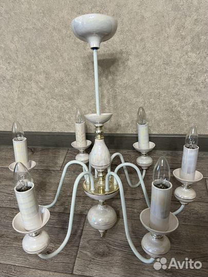 Фарфоровая люстра с бра