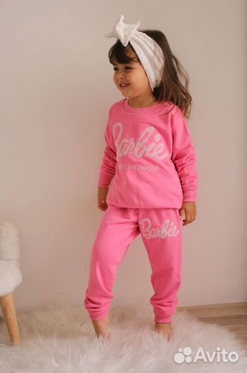 Костюм двунитка Барби с пайетками