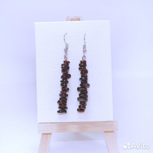 Серьги из граната