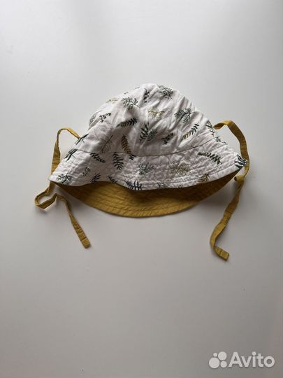 Детская панама двусторонняя с завязками 50-52