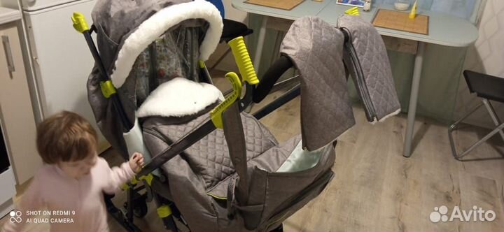 Детские санки коляска с колесами