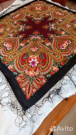 Павловопосадский платок шерсть СССР