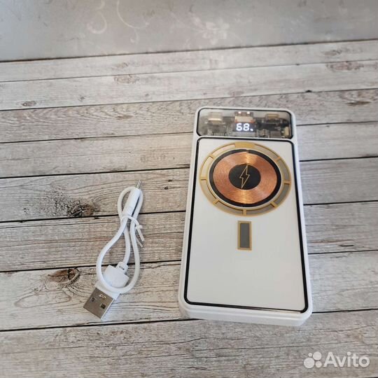 Повербанк с беспроводной зарядкой 10000mah