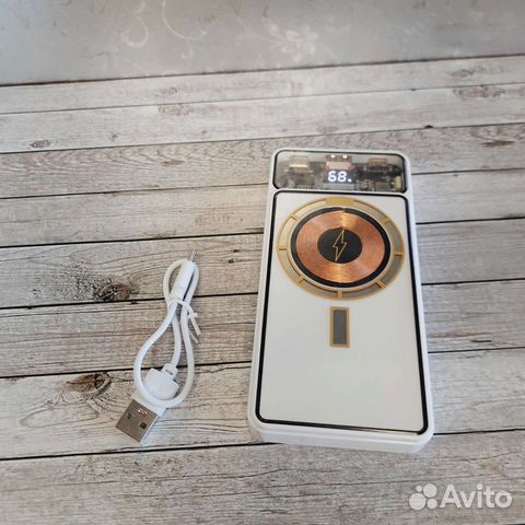 Повербанк с беспроводной зарядкой 10000mah