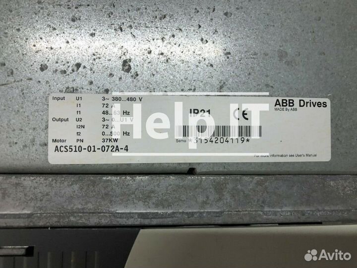 Частотный преобразователь ABB ACS510-01-072A-4