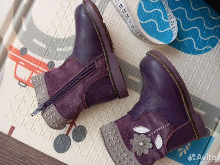 Ботинки зебра для девочки 20-22 демисезонный