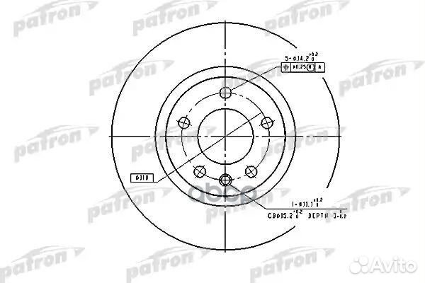 Диск тормозной передн opel: omega B 94-00, omeg