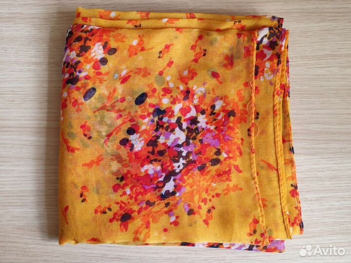 Снуд женский яркий жёлтый 185х90 см