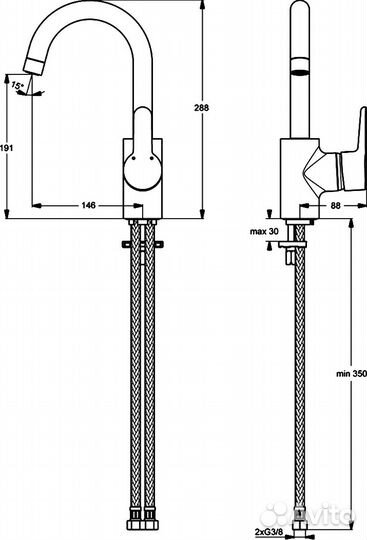 Ideal Standard B9933AA Смеситель для ра