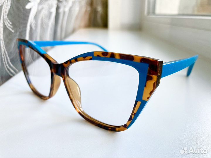 Фотохромные имиджевые очки женские синие
