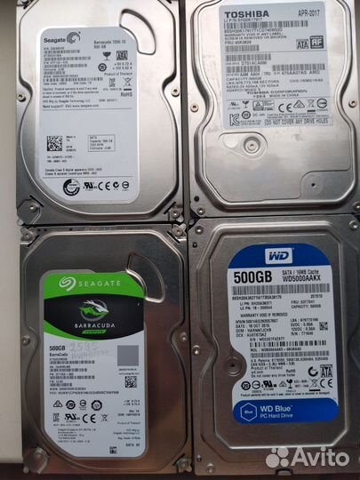 Жесткие диски на 500гб,1тб