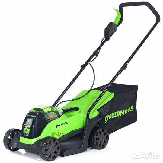 Аккумуляторная газонокосилка Greenworks GD24LM33K2