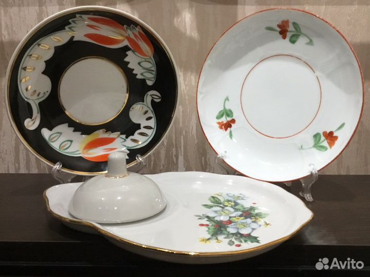 Чайные пары, Песочное Кузнецов и блюдца СССР