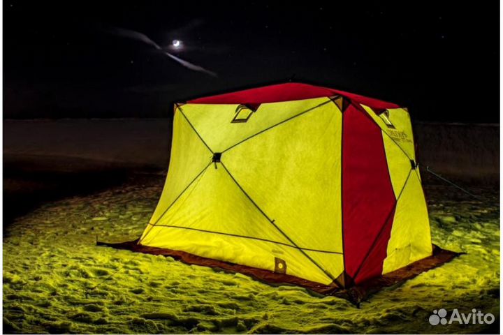 Зимняя палатка снегирь 3 Т лонг с полом и печкой