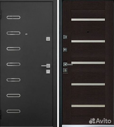 Стальные двери с зеркалом