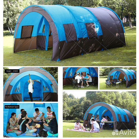 Палатка 3 отсека ангарная