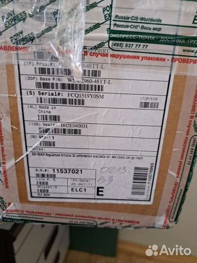 Коммутатор cisco WS-C2960-48TT-L