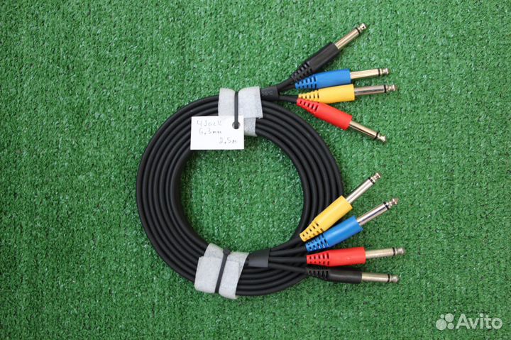 Кабели 4 Jack 6.3mm разной длины