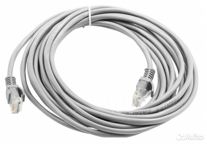 Сетевой шнур патчкорд 5 метров, cat5e, Premier