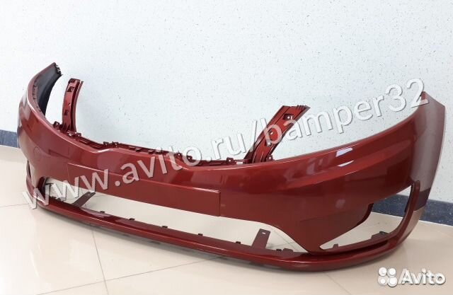 Бампер Рио передний 2012 цвет оранжевый