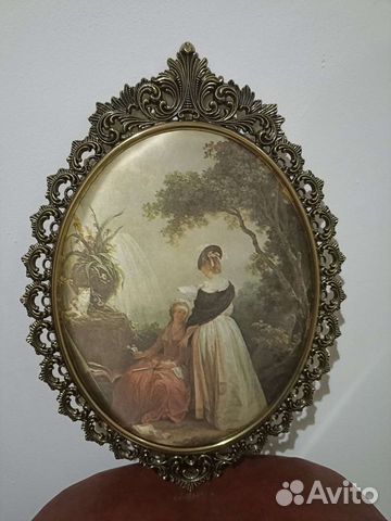 Картина шелкография в бронзе