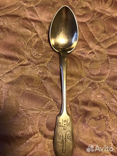 Серебряная чайная ложка 84 проба