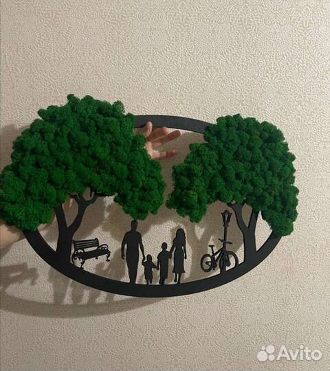 Панно из стабилизированного мха 