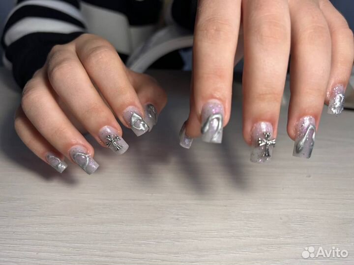 Маникюр на дому наращивание ногтей