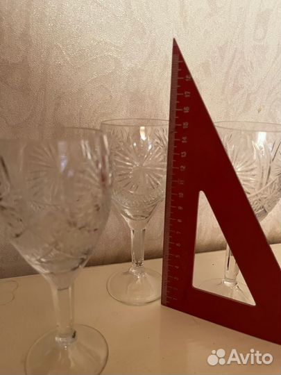 Хрустальные бокалы 6шт