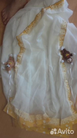 Балдахин новый, бортики мягкие в кроватку