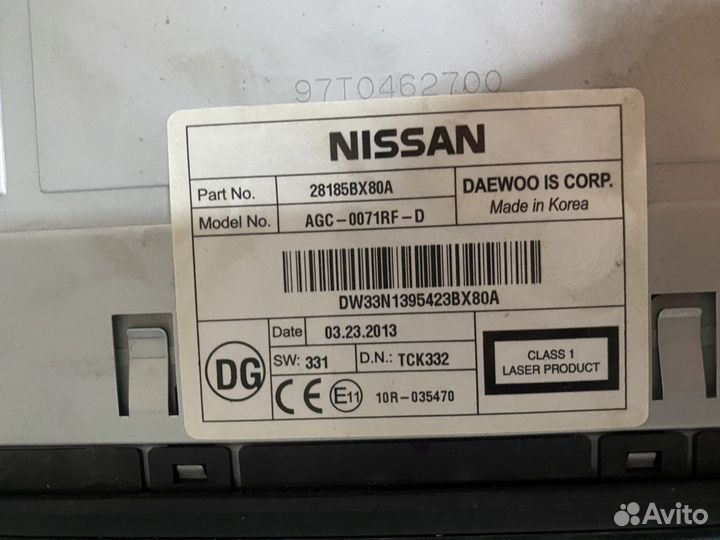 Магнитола Nissan