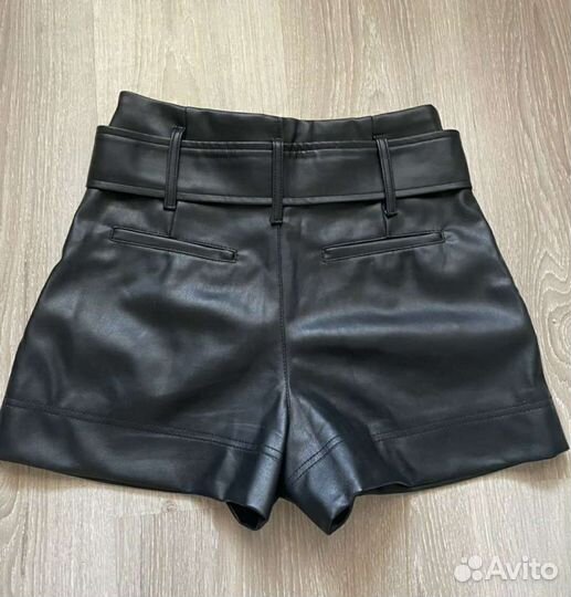 Шорты Zara экокожа