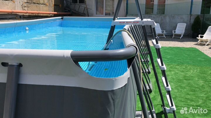 Каркасный бассейн прямоугольный бу