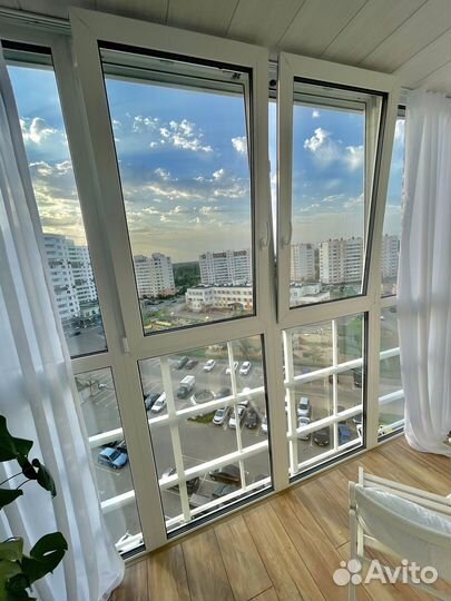 Теплое остекление балкона v-5497