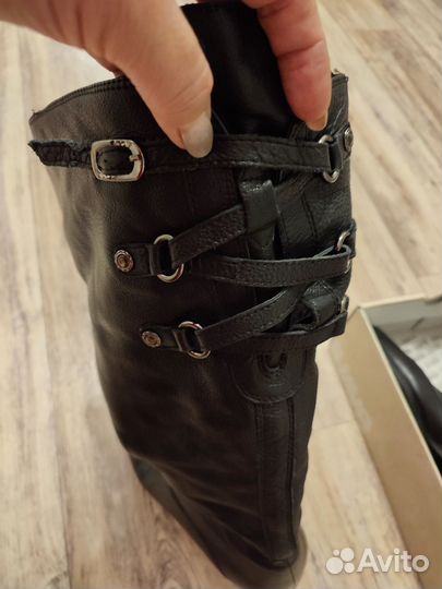 Сапоги зимние женские 37 новые кожаные