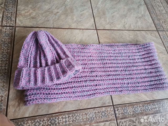 Комплект шапка и снуд женский