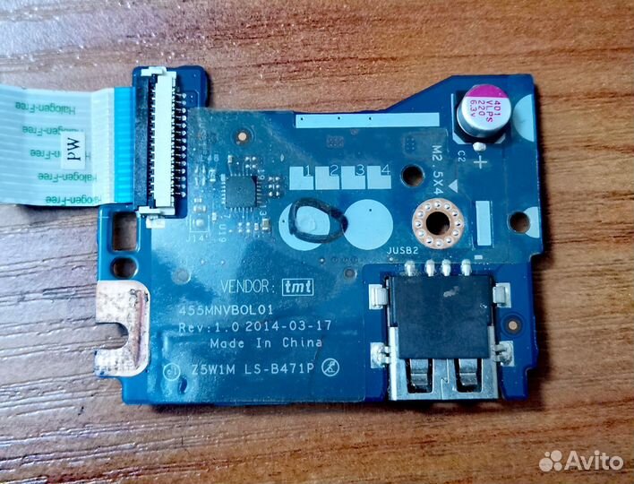 Плата USB + Card + кнопка включения 455mnvbol01