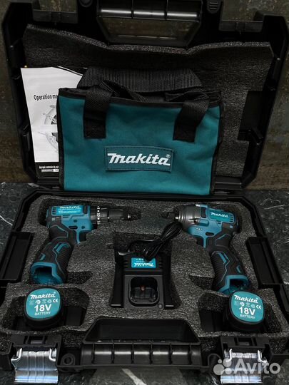 Бесщеточный шуруповерт+импакт Makita 2в1