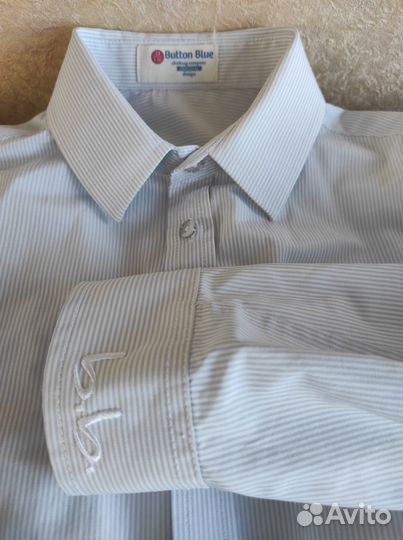 Рубаха Button Blue голубая и две в полоску р-р 146