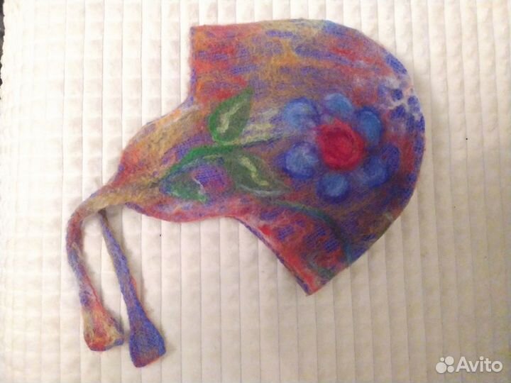 Шапка валяная из шерсти, размер 56-57