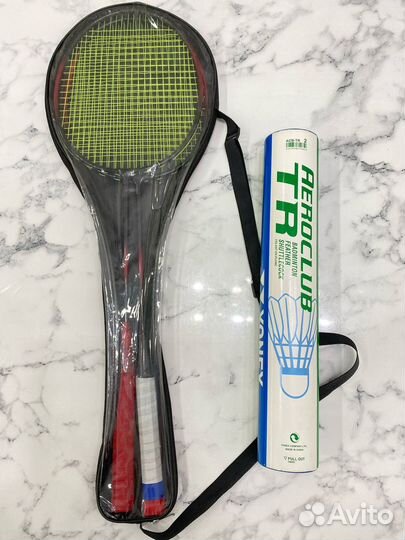 Бамбинтон набор 2 ракетки, 6 воланов, чехол