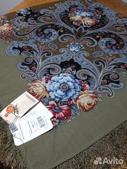 Павловопосадский платок шерсть 125х125