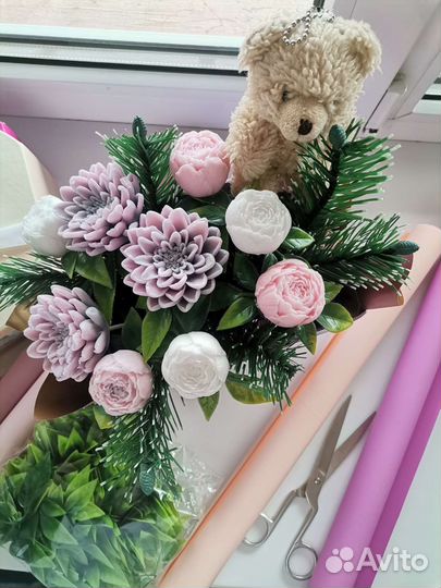Букет цветов из мыла
