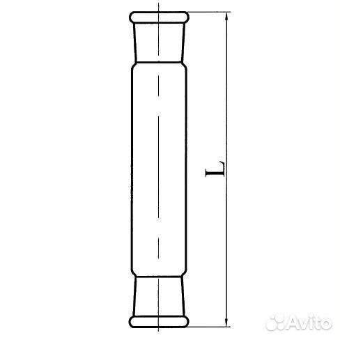 Элемент прямой эп1 с двумя муфтами 29/32-29/32