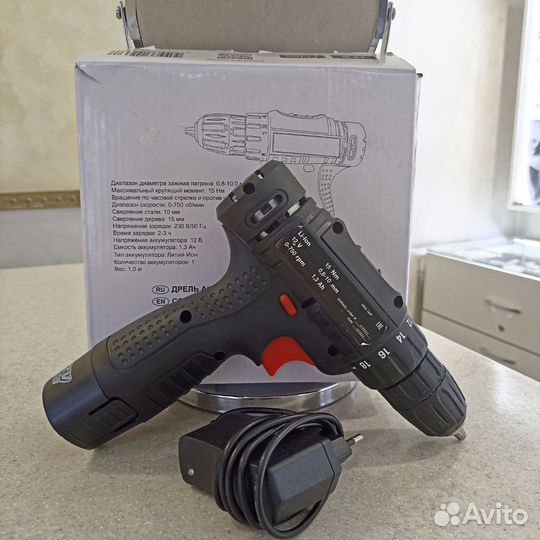 Дрель-шуруповерт аккумуляторная DRA-12/Р, 12 В Li