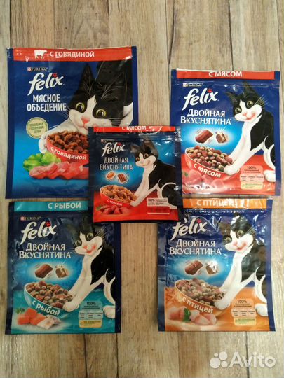 Пакеты из под кошачьего корма