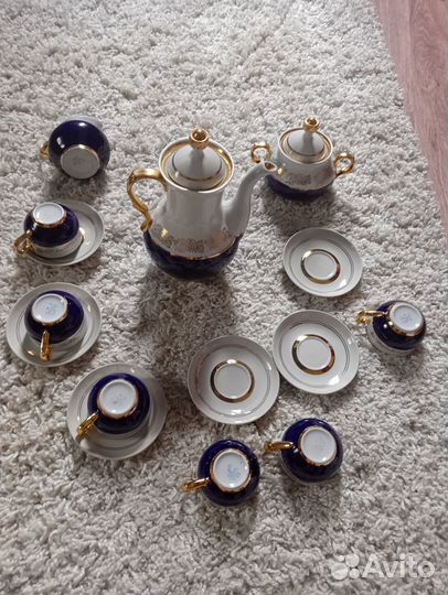 Кофейный кобальтовый сервиз СССР