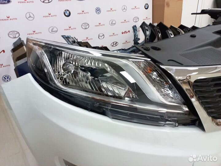 Бампер передний на Kia Rio 3 Белый Рестайлинг