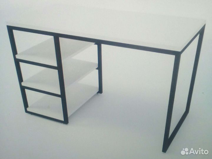 Стол компьютерный лофт с полками